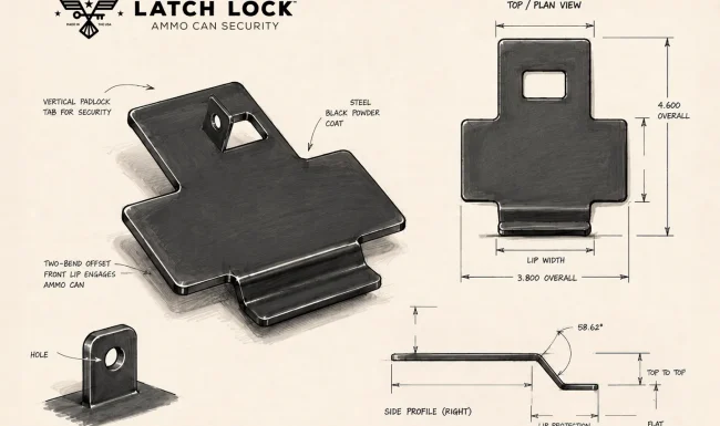 Latch Lock ammo can security system