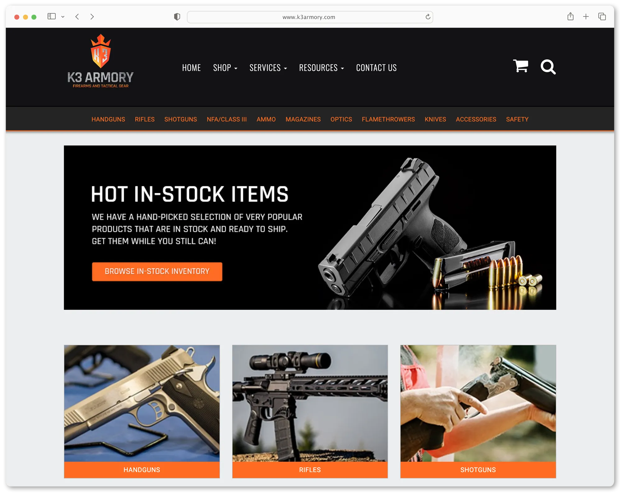 Web_K3Armory-Home_framed K3 Armory